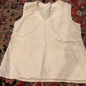 NPL sleeveless linen shirt